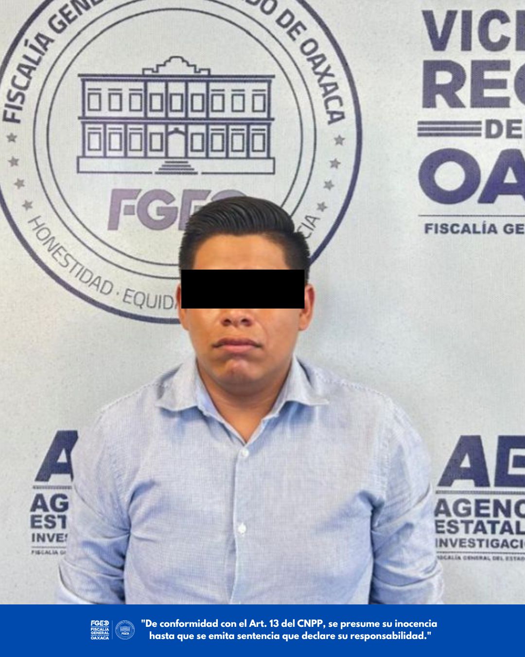 Fiscalía de Oaxaca ejecuta orden de aprehensión y obtiene vinculación a proceso por delitos sexuales cometidos en agravio de adolescentes