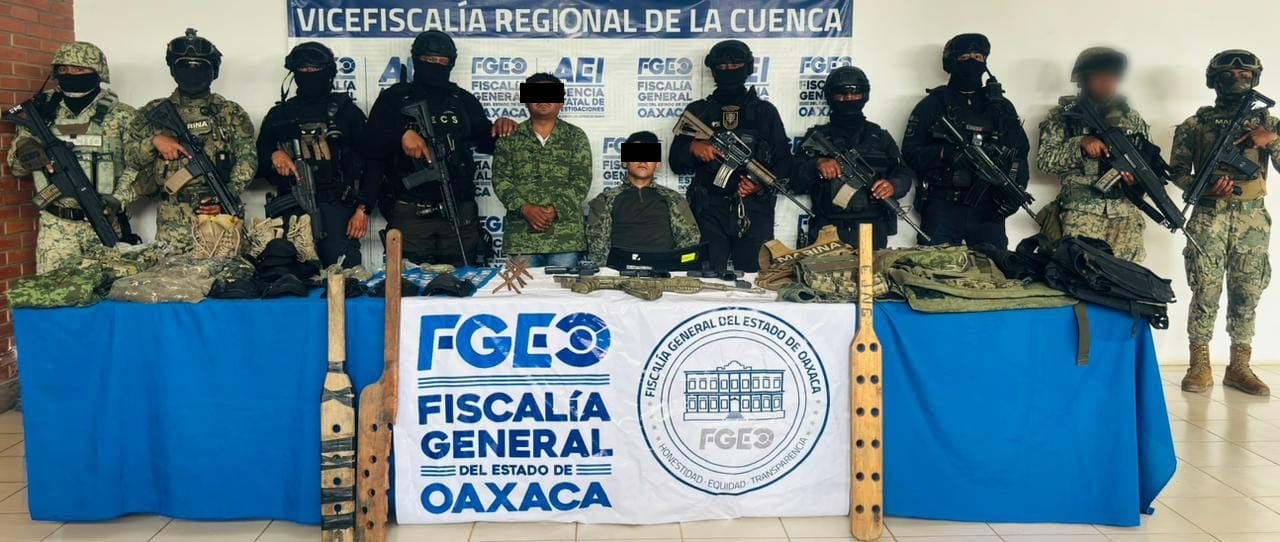 Fiscalías de Oaxaca y Veracruz, con SSP, SSPC, DEFENSA, Marina y GN, desarticulan casa de seguridad de célula delictiva que operaba en límites interestatales